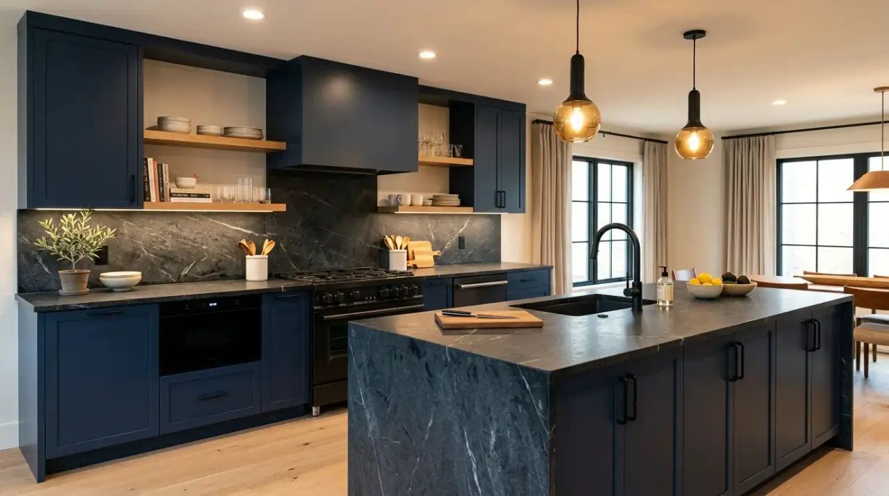 Laminate kitchen countertop. Budget-conscious countertop surface with versatile finishes for remodels.