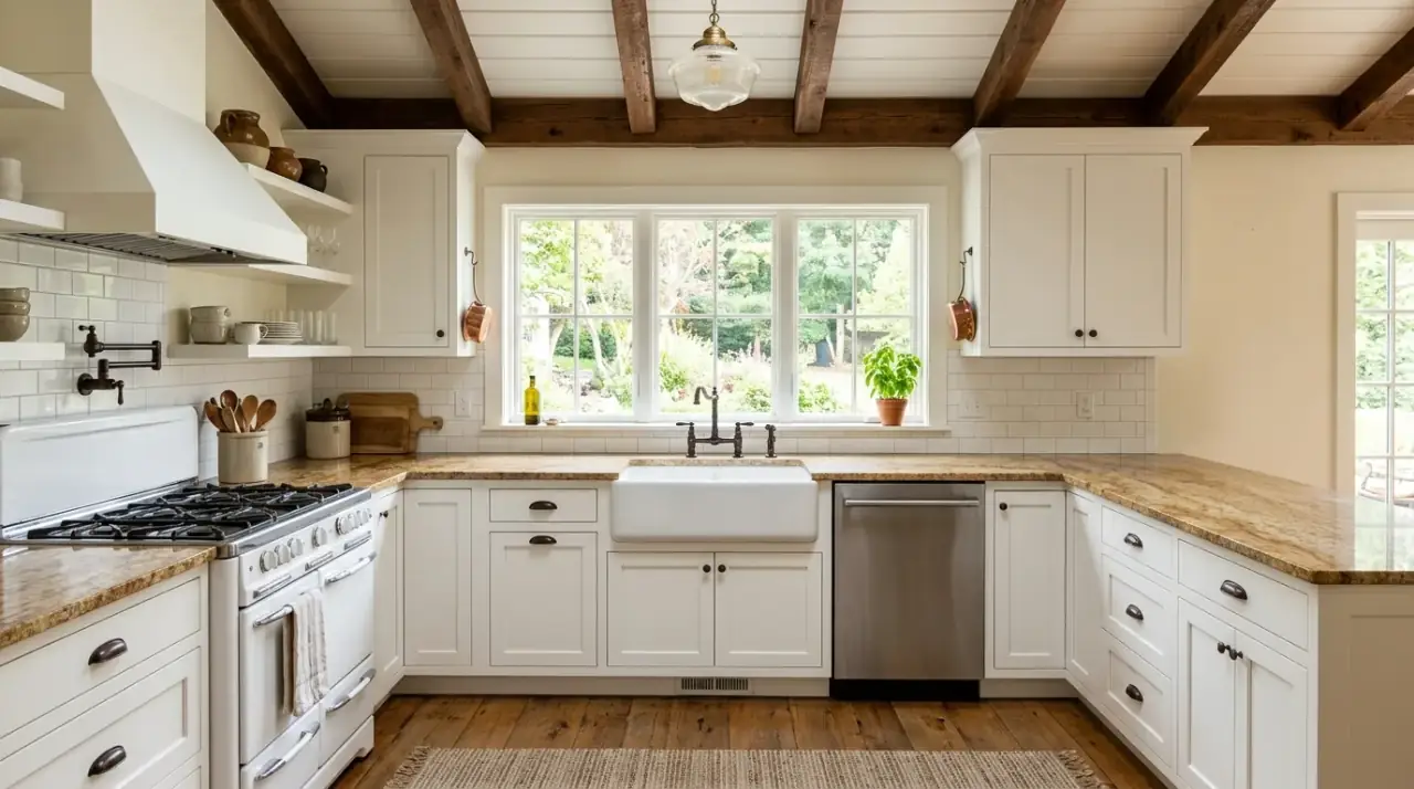 Solid surface kitchen countertop. Seamless countertop material with smooth integrated modern styling.