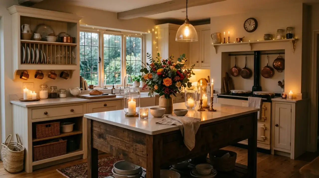 Nancy Meyers kitchen overview. Cozy Nancy Meyers kitchen inspiration for a timeless classic look.