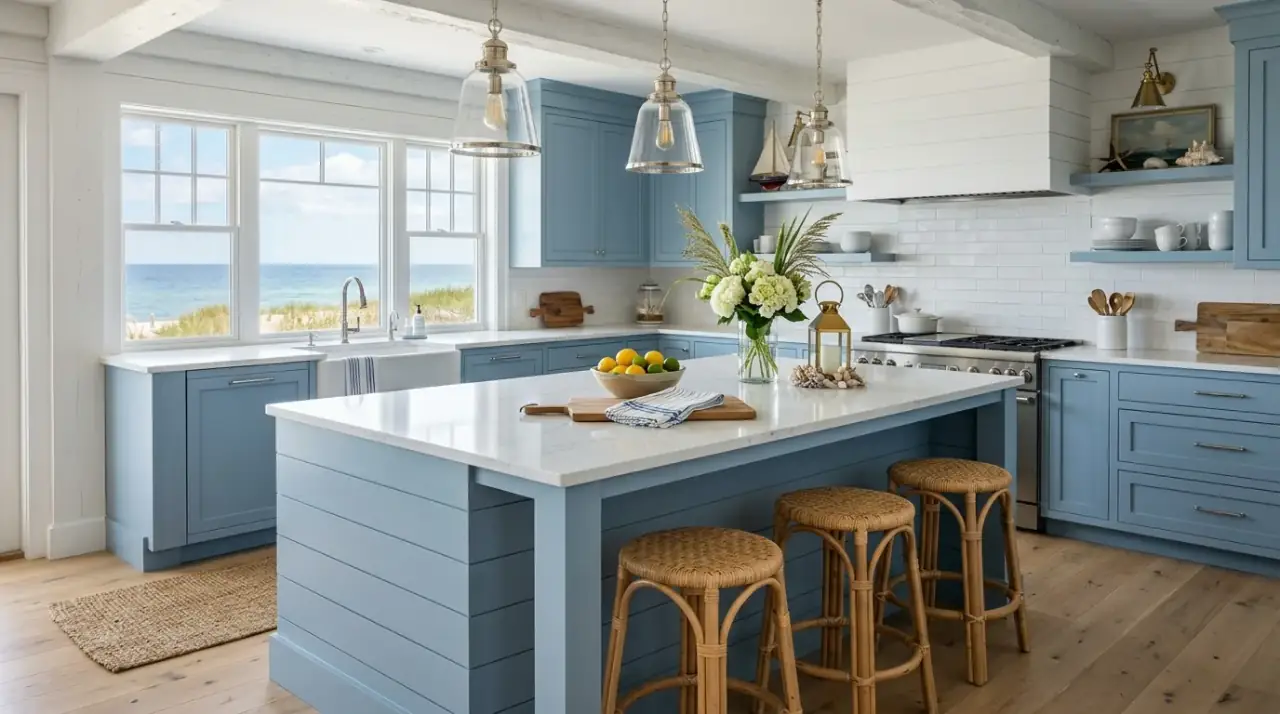 Kitchen island trim overview. Detailed trim ideas giving the kitchen island a truly finished furniture-style look.