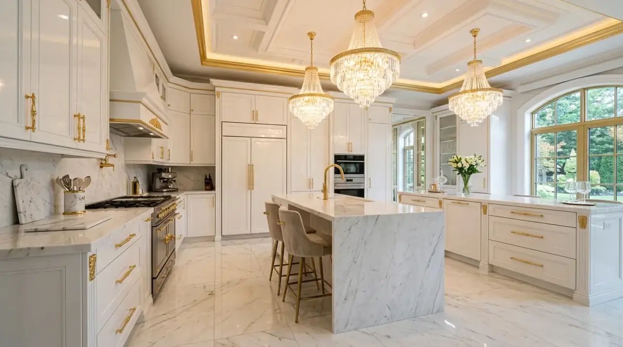 Full-height cabinetry luxury kitchen. Custom tall storage creating a more tailored high-end modern kitchen.