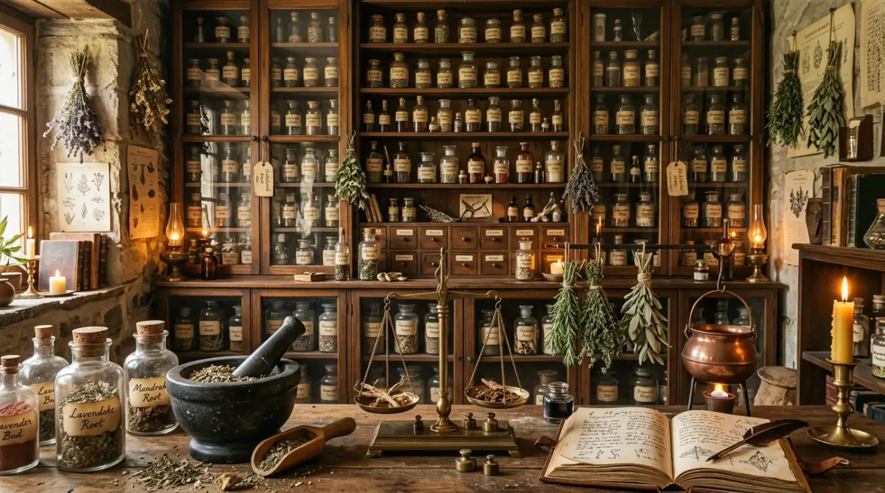 Iron detail witchy kitchen. Dark metal accents adding gothic structure to the kitchen.