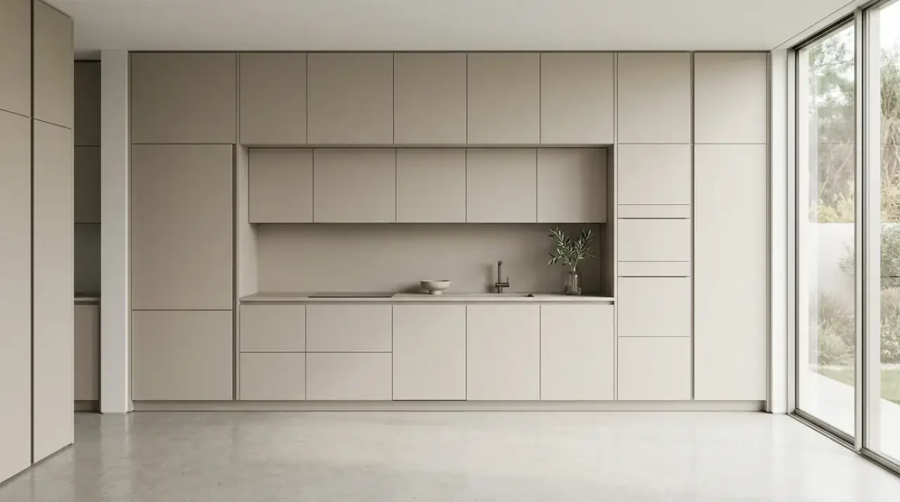 Layered kitchen lighting trend. 2025 kitchen trend with layered decorative and functional lighting.