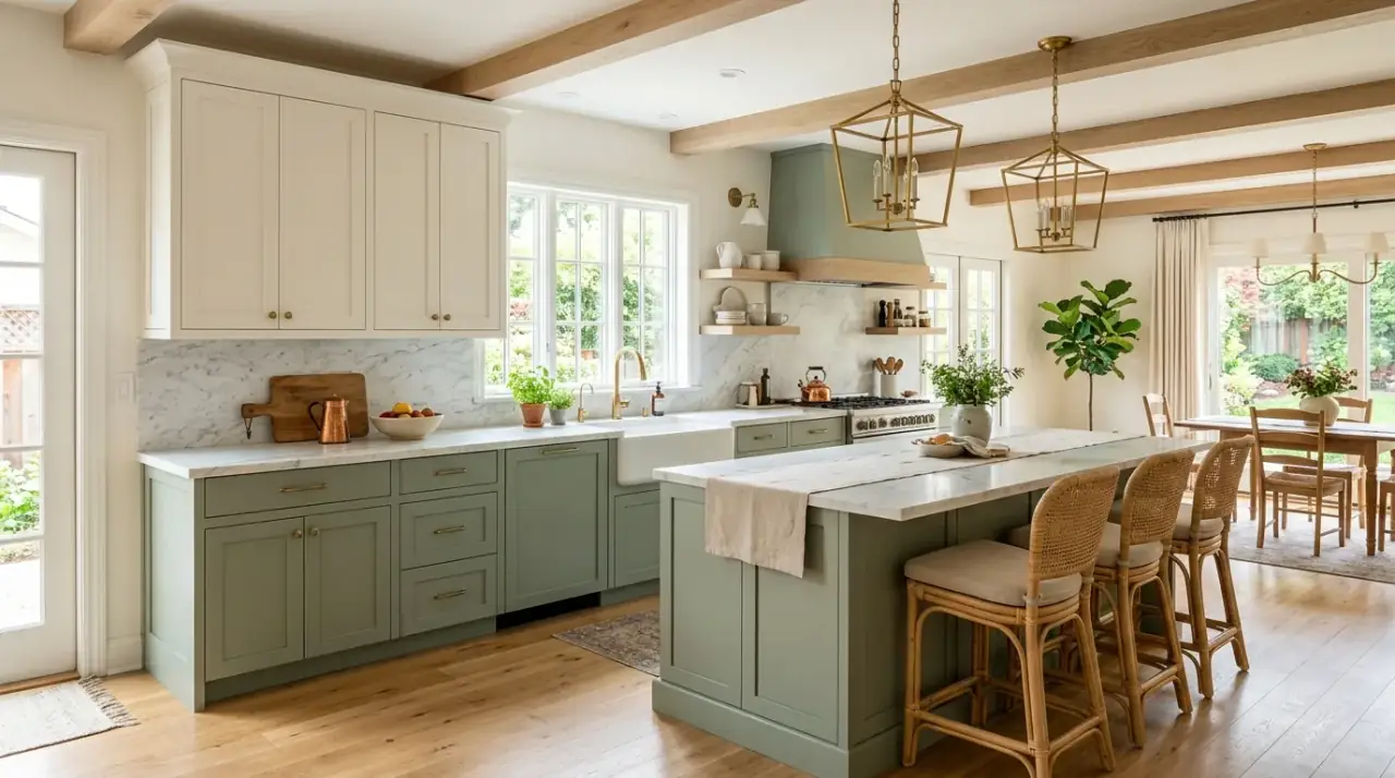 Selective open shelving trend. Kitchen trend using smaller sections of open shelving in a remodel.