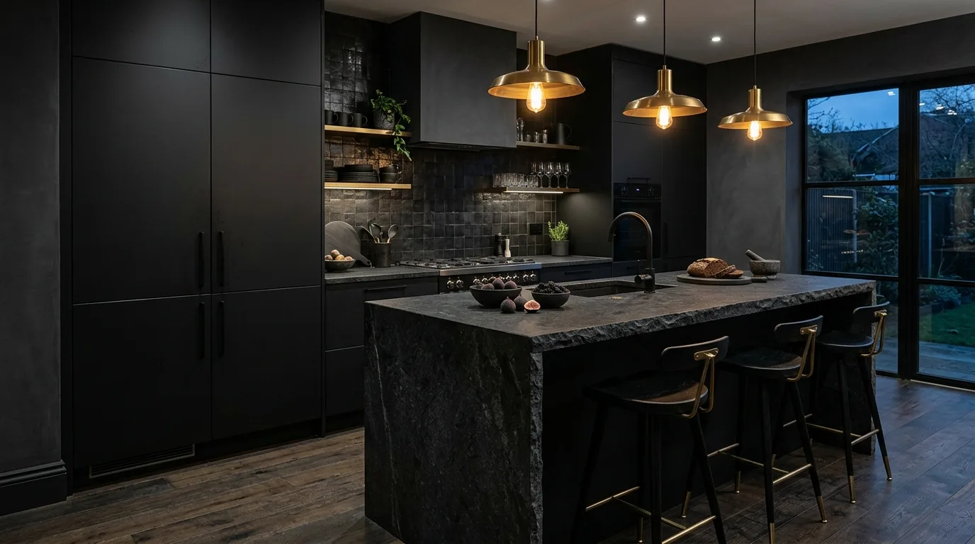 Integrated appliance wall trend 2026. Contemporary kitchen storage and appliance layout with clean architectural lines.