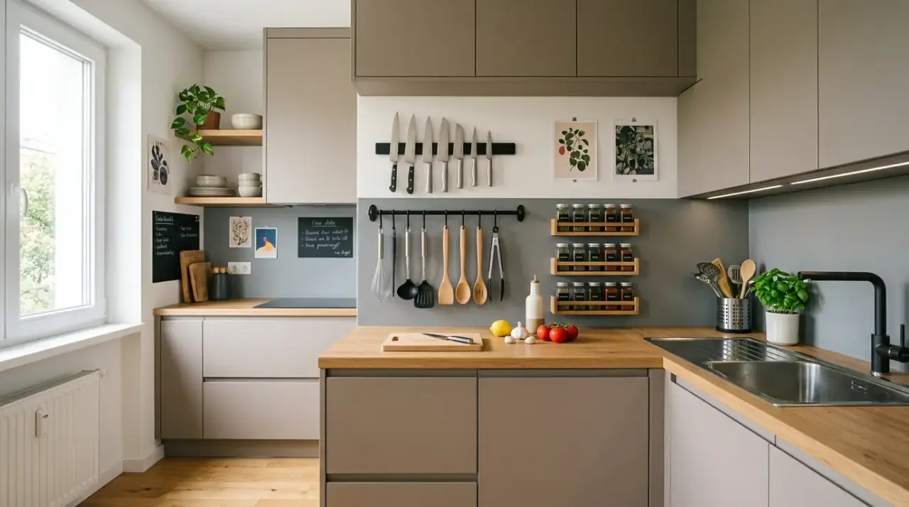 Drawer dividers kitchen. Tidy kitchen drawer organization with practical dividers.