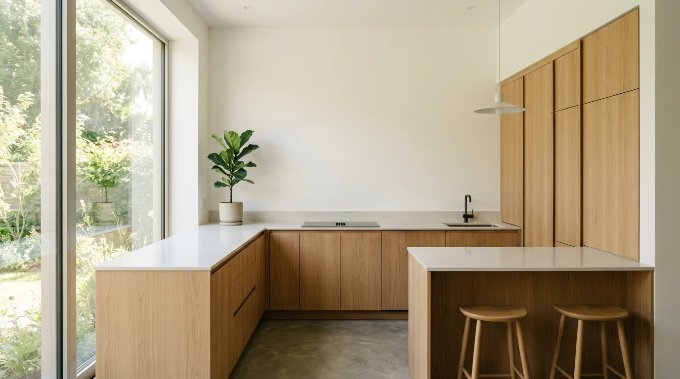 Tiny kitchen decluttered around real daily habits. Practical organization creating a genuinely spacious feel.