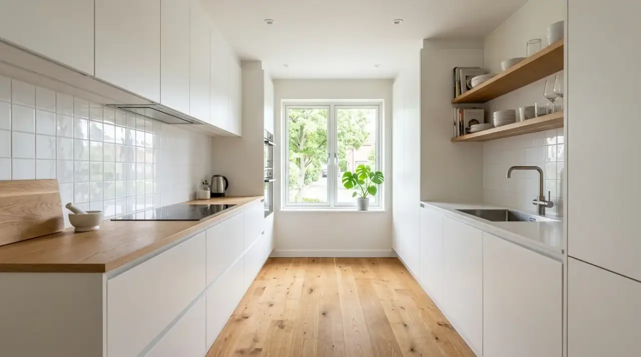 Ceramics in Scandinavian kitchen. Handmade objects adding soft character to a minimalist room.