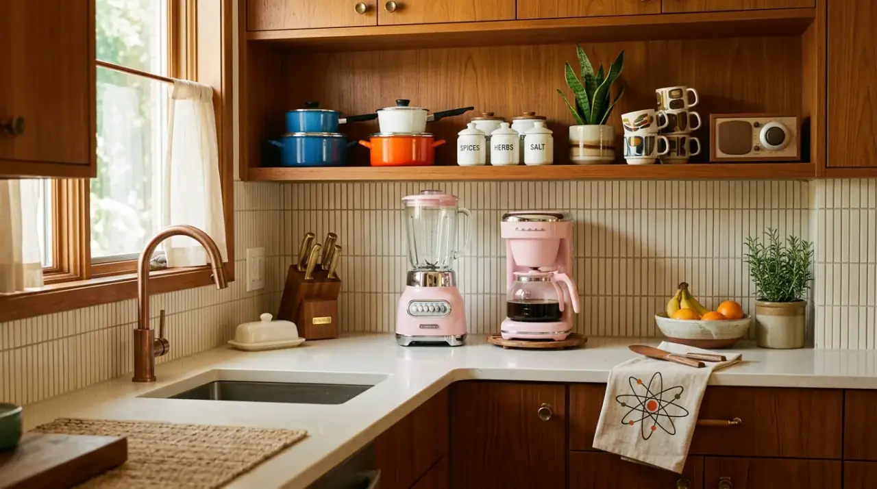 Coordinated appliance finishes. Matching metal finishes helping kitchen appliances feel more integrated into the design.
