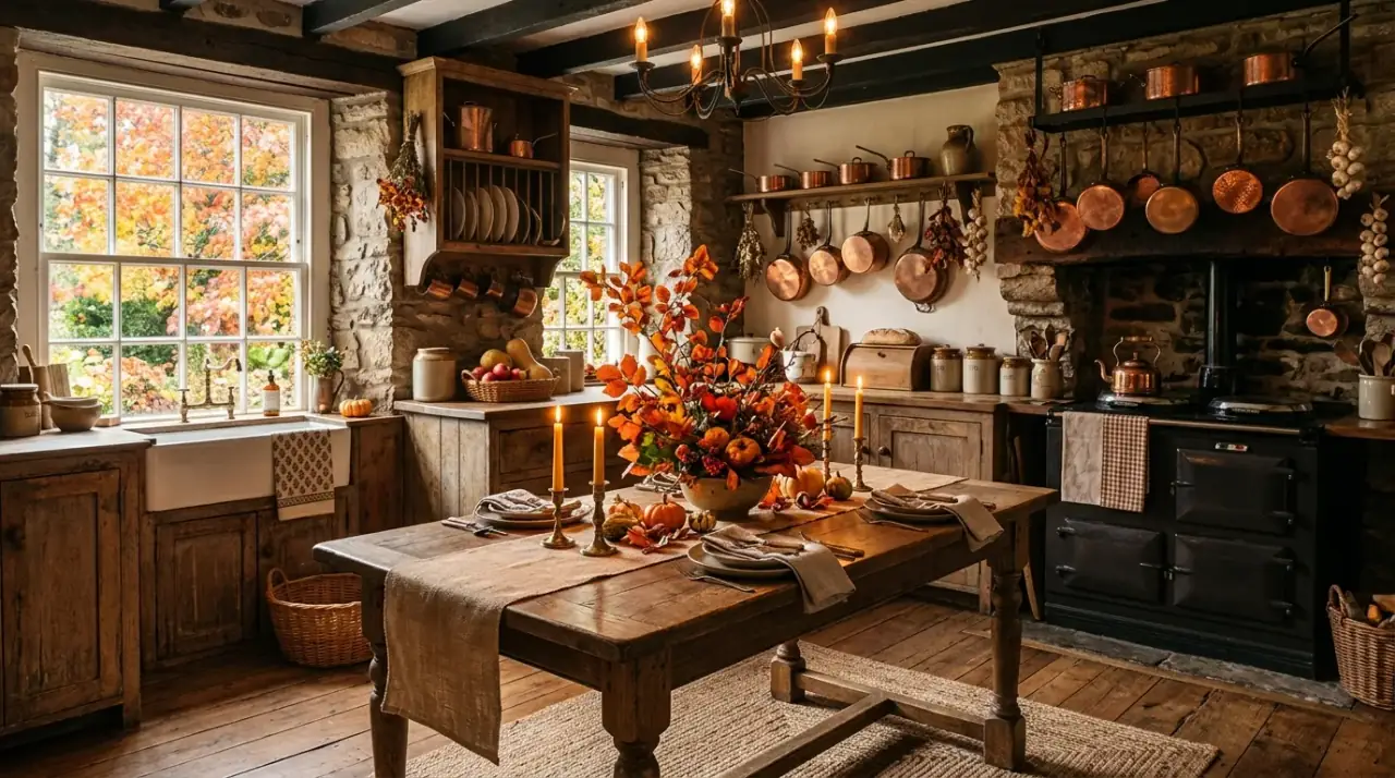 Fall simmer pot kitchen. Seasonal spice corner bringing scent and warmth to the kitchen.
