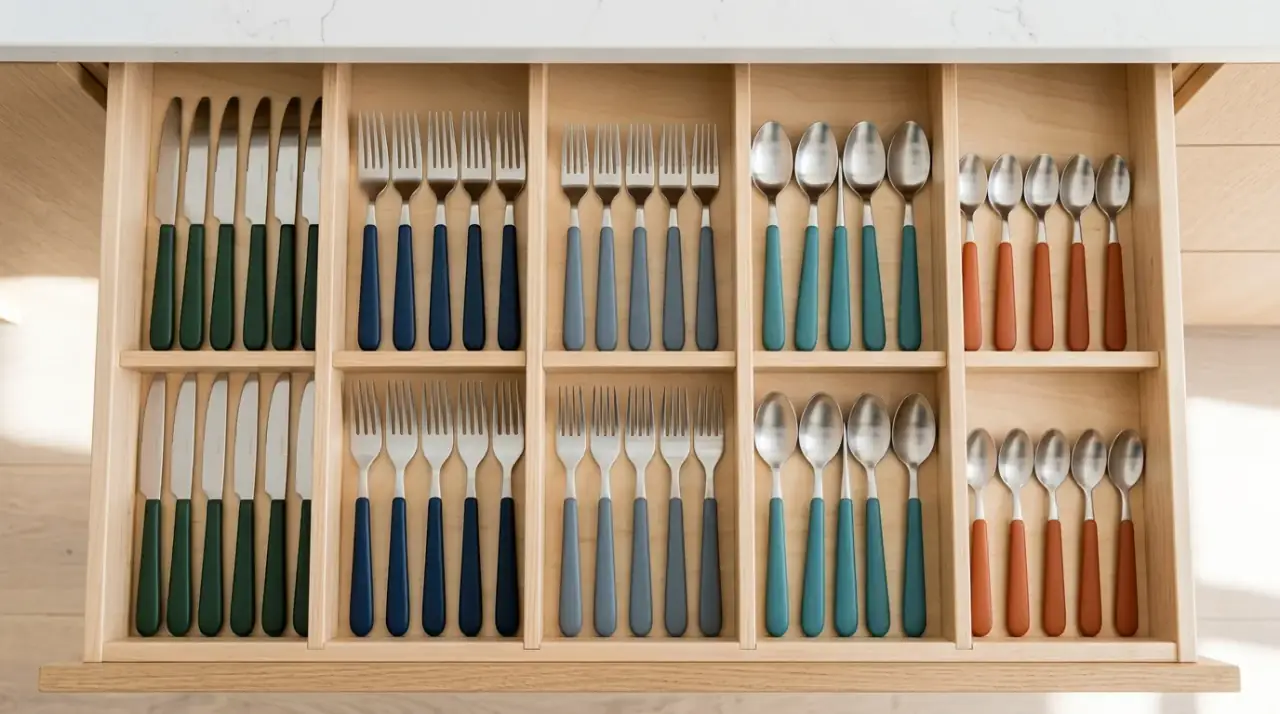Drawer organization overview. Smart kitchen drawer organization ideas for utensils and gadgets overall.