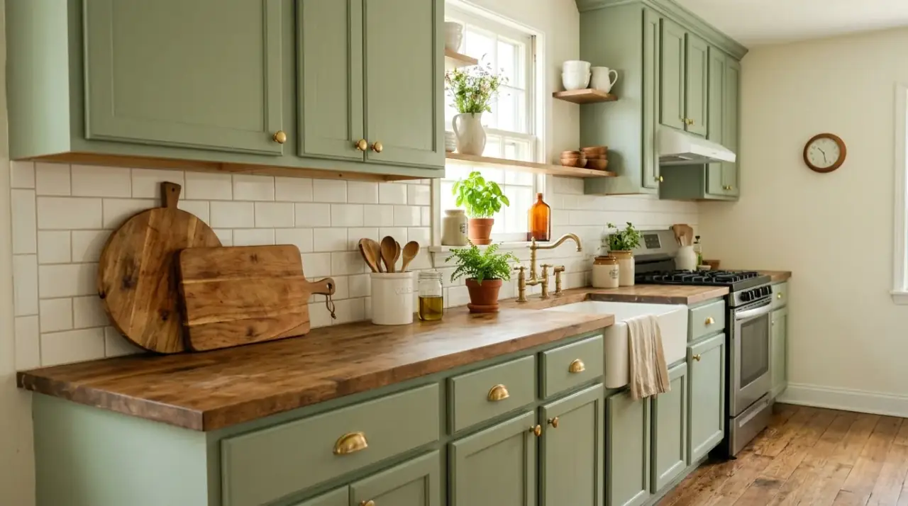 Budget backsplash makeover. Affordable wall update making the kitchen feel fresher and cleaner.
