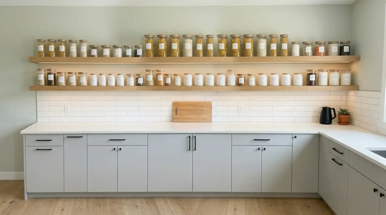 Pots and lids small kitchen. Tidy compact kitchen cabinet with better pot and lid organization.