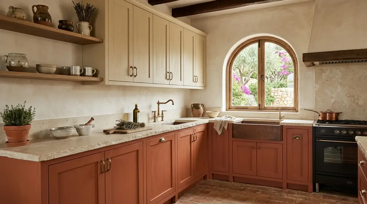 Taupe and charcoal cabinets. Elevated two tone kitchen cabinets in taupe and charcoal.